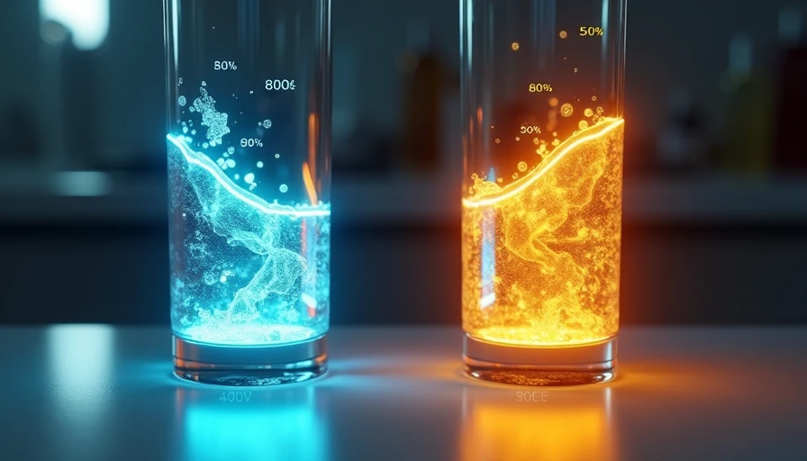 800V vs 400V EV Charging Speed Comparison Visualisation — Plug & Drive Glowing glass tubes comparing 400V and 800V EV charging speeds with liquid rising at different rates, visualising the charging curve difference between the two architectures