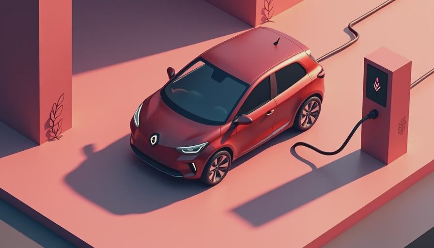 Illustration for moke electric vehicle